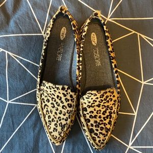 Dr. Scholl's Leopard Print Cow Hair Flats 9